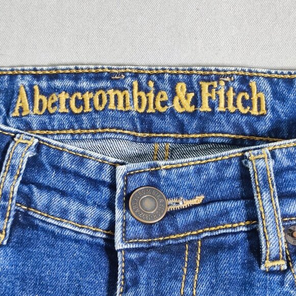 Abercrombie & Fitch jeans men's size 34 denim blue colour straight leg selvedge - Picture 6 of 15